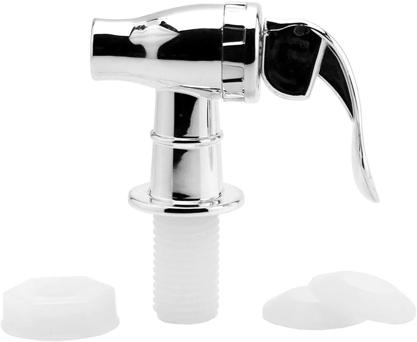 Push Style Spigots for Beverage Dispenser Carafes 2Pk Chrome Lock Open Style