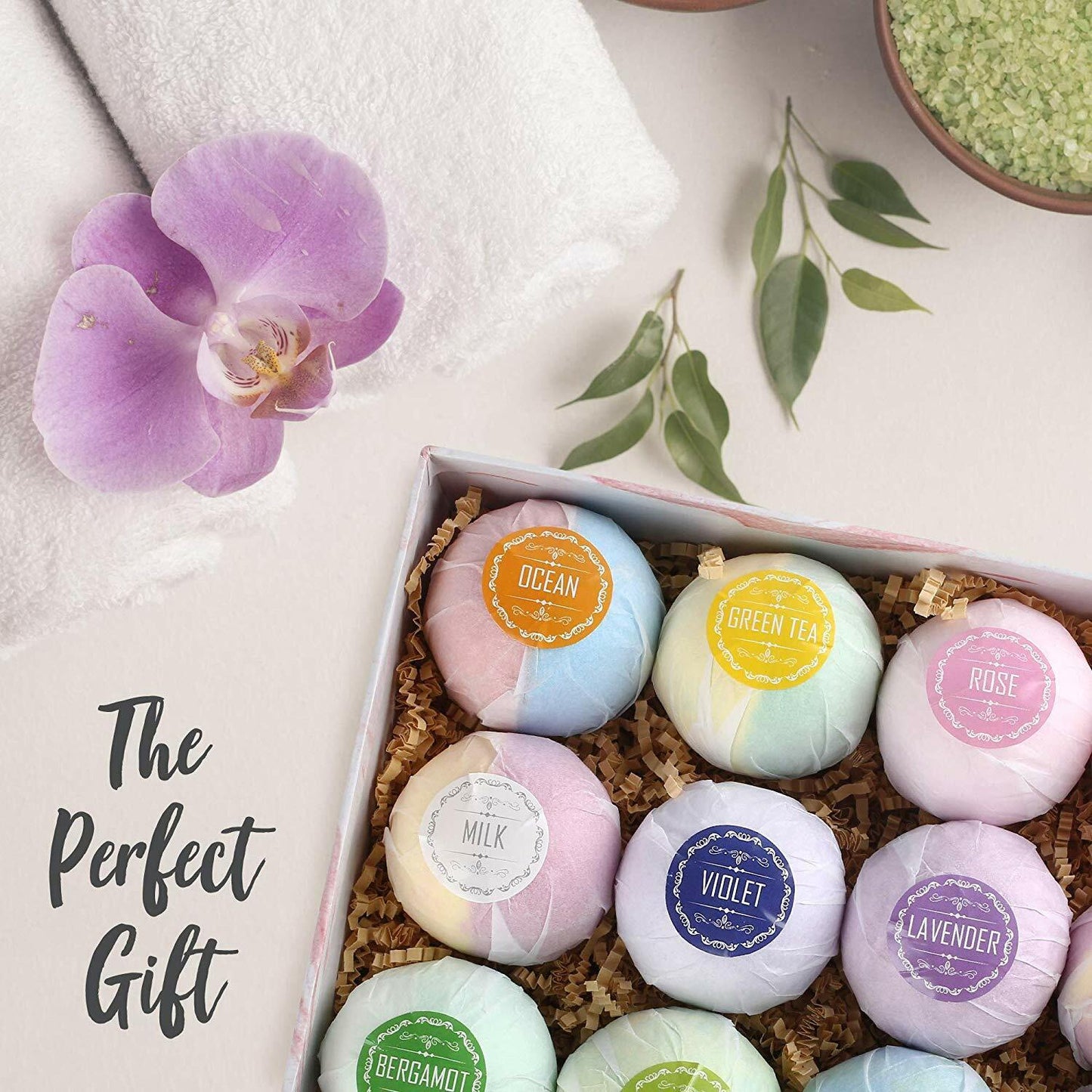 Colorful Aromatherapy Bath Bombs with Premium Essential Oils – Soothing Scents, Skin-Nourishing Spa Experience, and Relaxation for Mind & Body