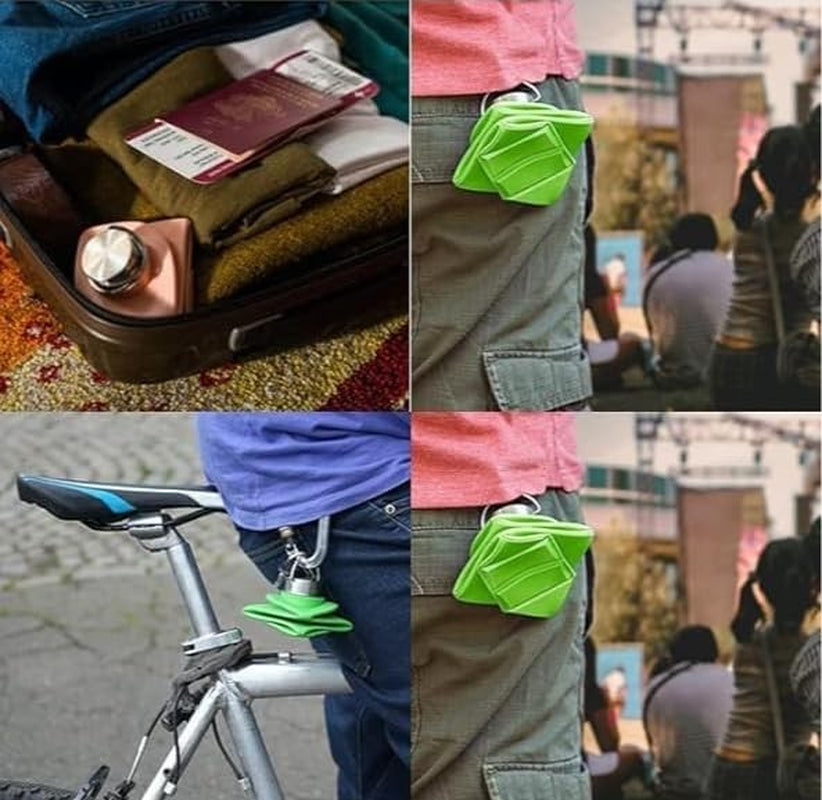 Collapsible Water Bottle,Bpa Free Silicone Reusable Foldable Travel Water Bottle