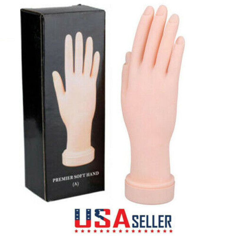 Nail Art Training Hand – Flexible & Movable Fake Hand for Manicure Practice, Perfect Nail Tech Tool for Acrylic, Gel & DIY Nail Designs!