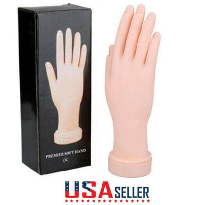 Nail Art Training Hand – Flexible & Movable Fake Hand for Manicure Practice, Perfect Nail Tech Tool for Acrylic, Gel & DIY Nail Designs!