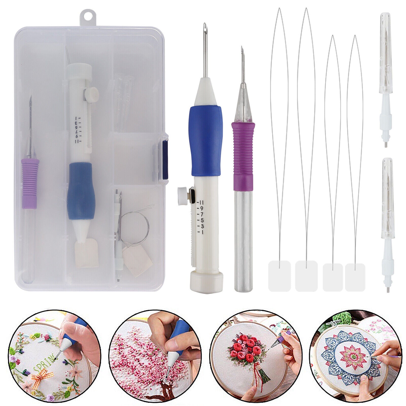 DIY Punch Needle Embroidery Pen Set – Magic Stitching Thread Tool, Sewing Craft Kit for Handmade Art, Easy & Fun Needlework for Beginners!