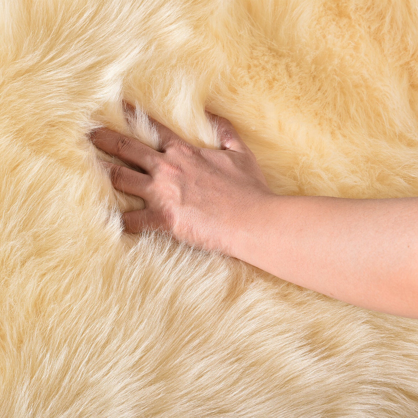 Faux Fur Sheepskin Fluffy Area Rugs round Shaggy Carpet for Bedroom Living Room