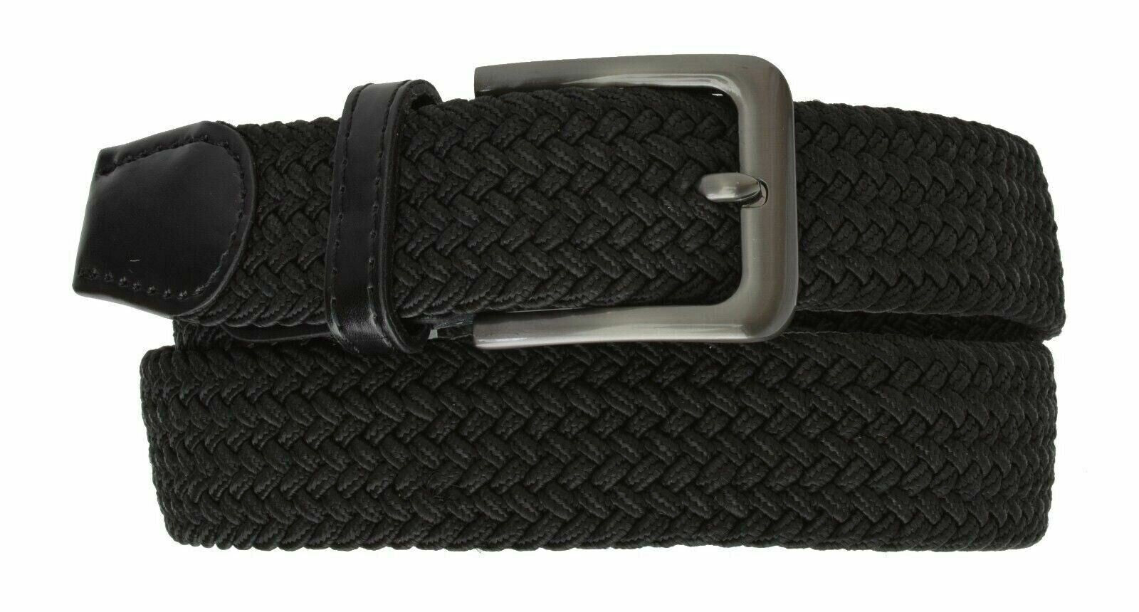 Marshal Wide Men'S Elastic Stretch Belt Gunmetal Buckle Belt Casual Golf Belt