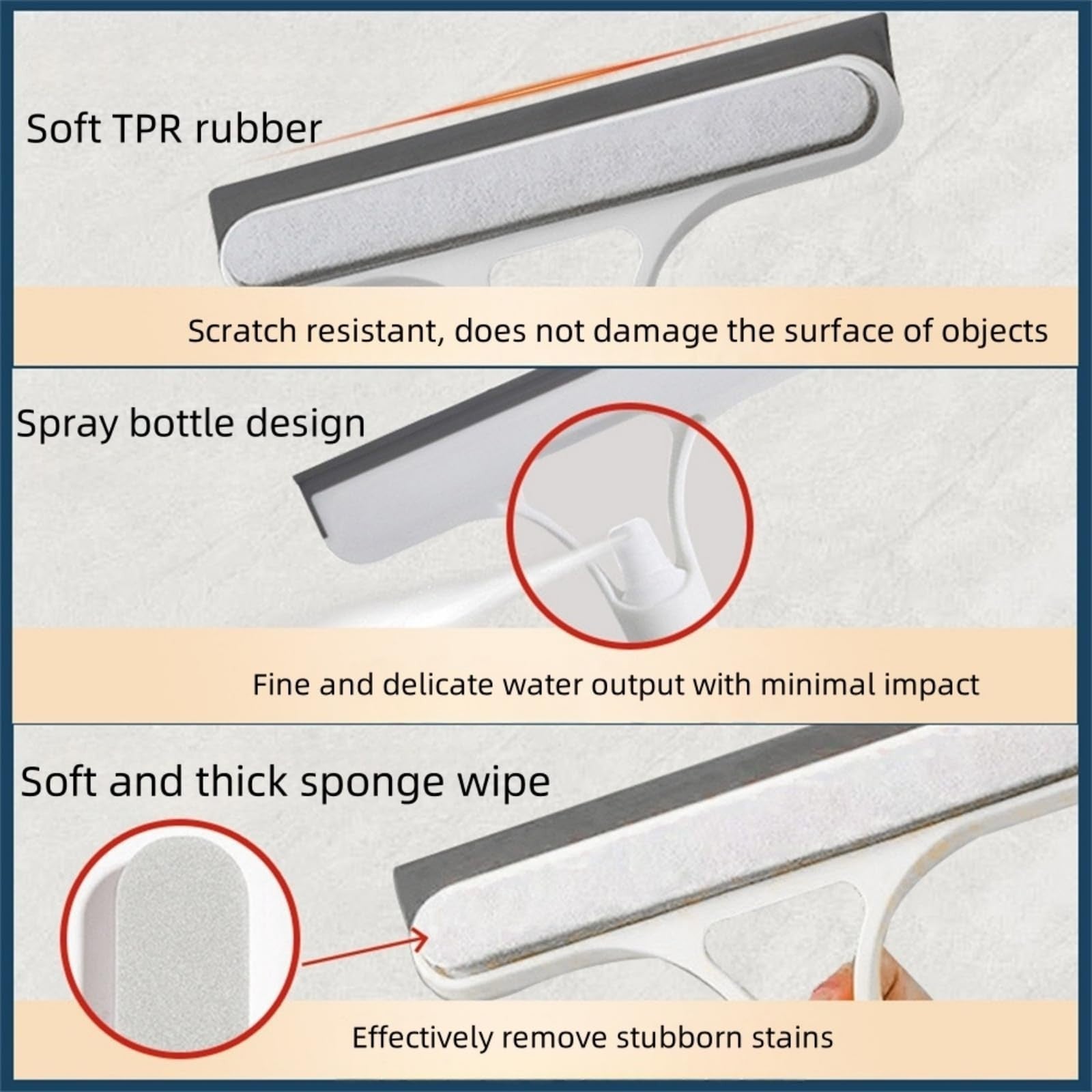 3-In-1 Window Cleaning Multi-Tool, Glass Hanging Knife with Spray