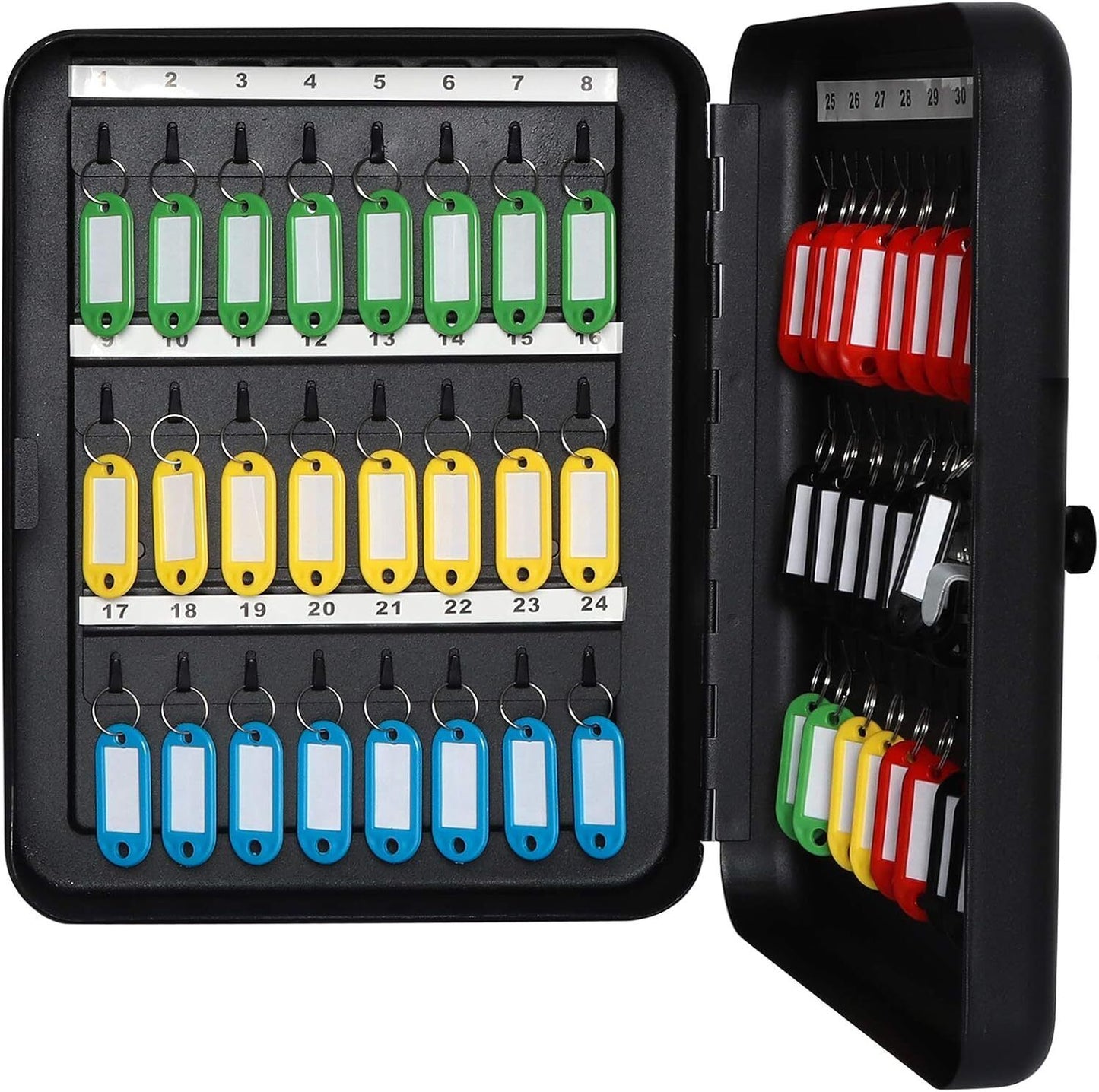 Key Cabinet Wall Mount,Locking Key Organizer,Key Storage Lock Box with Code,Key