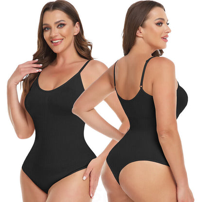 Thong Shapewear Bodysuit for Women Snatched Seamless Tummy Control Body Shaper Slimming Curve Enhancing, Breathable, Everyday Comfort Compression Fit