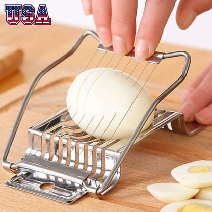 Egg Cutter Stainless Steel Hard Boiled Eggs Slicer for Kitchen Tools