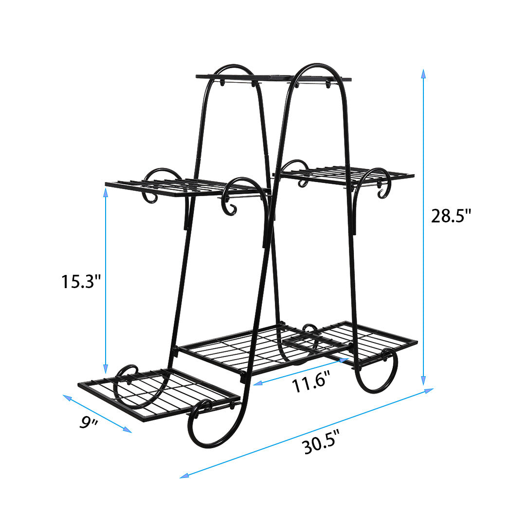 Thick Multi Tier Metal Plant Stand Display Bonsai Shelf Home Garden Patio Room