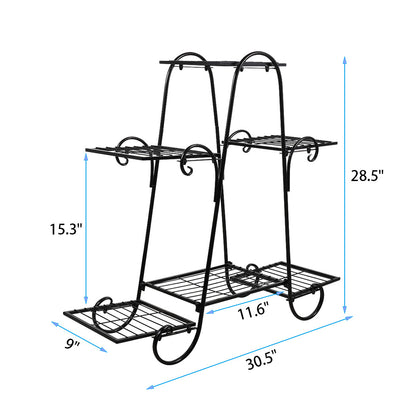 Thick Multi Tier Metal Plant Stand Display Bonsai Shelf Home Garden Patio Room