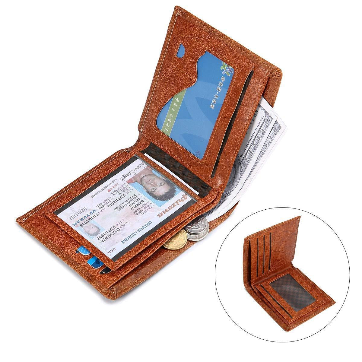 Men'S US 100 Dollar Bill Leather ID Window Bifold Card Holder Wallet Purse US