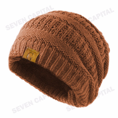 Women'S Men Knit Slouchy Baggy Beanie Oversize Winter Hat Ski Fleece Slouchy Cap