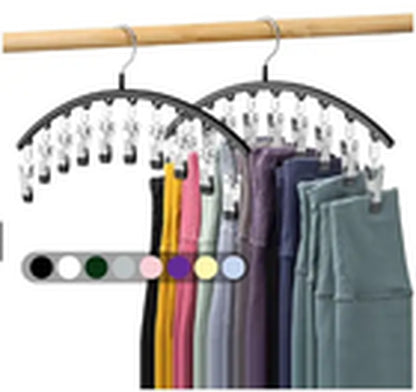 2 Pack Legging Organizer for Closet Metal Yoga Pants Hangers Each with 10 Clips