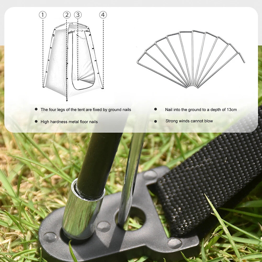 Pop up Shower Tent Outdoor Camp Tent Privacy Shower Toilet Changing Hiking