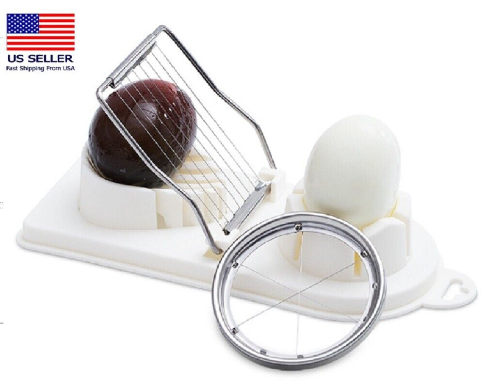 2-In-1 Stainless Steel Egg Slicer & Mushroom Tomato Chopper - Kitchen Cutter