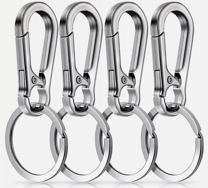 Carabiner Keychain Clip Key Ring Chain Holder – Rust-Free Zinc Alloy, Detachable Ring, Pack of 5/10 – Durable & Stylish Key Holder for Outdoor Use