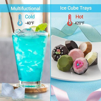 Silicone 3D Diamond ICE Cube Tray Maker Mold Whiskey Cocktails