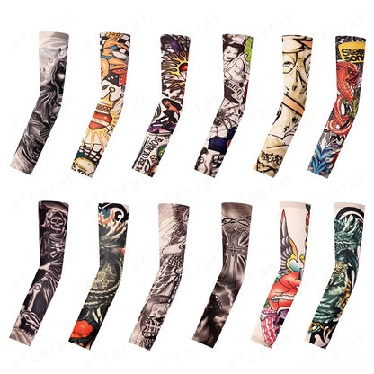10/12PC Tattoo Cooling Arm Sleeves | UV Sun Protection for Basketball, Golf, and Sports | Lightweight, Breathable, and Comfortable Outdoor Gear