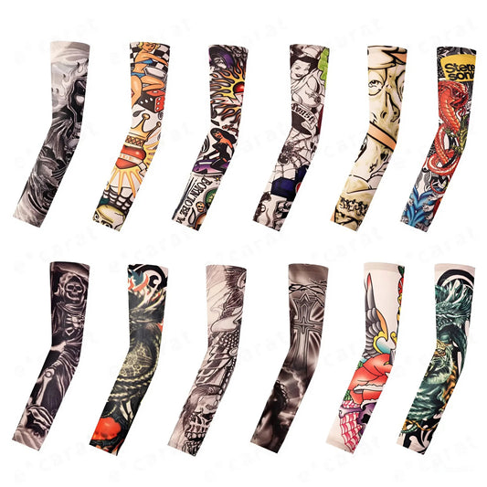10/12PC Tattoo Cooling Arm Sleeves | UV Sun Protection for Basketball, Golf, and Sports | Lightweight, Breathable, and Comfortable Outdoor Gear