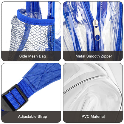 Heavy Duty Clear Backpack Waterproof Transparent Sling Bag See through Book-Bag