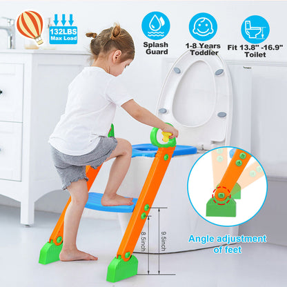 Kids Potty Training Seat with Step Stool Ladder Child Toddler Toilet Kids Gift