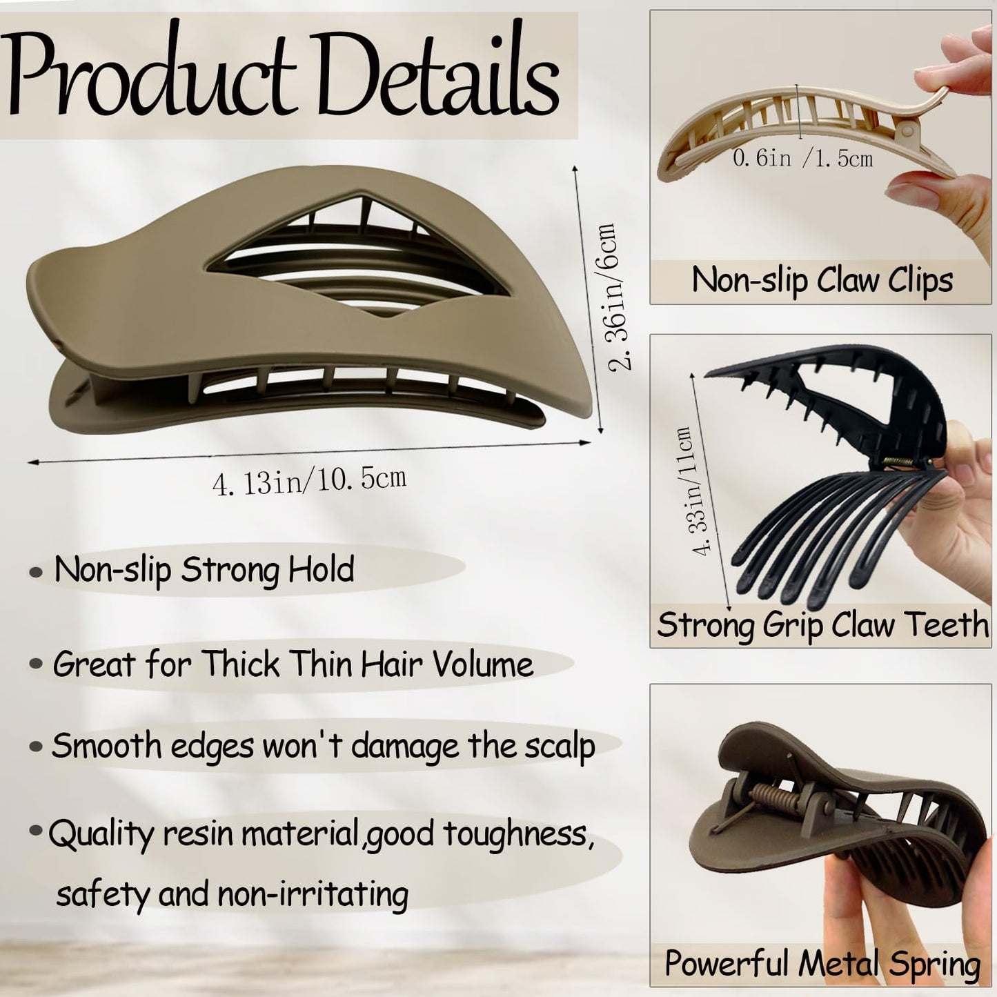 Simple Elegant Duckbill Hair Clip,Duckbill Hair Clips for Women, Strong No-Slip