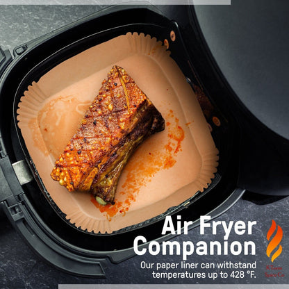 8" Disposable Air Fryer Liners - 125 PCS Square Disposable Paper Air Fryer Liner