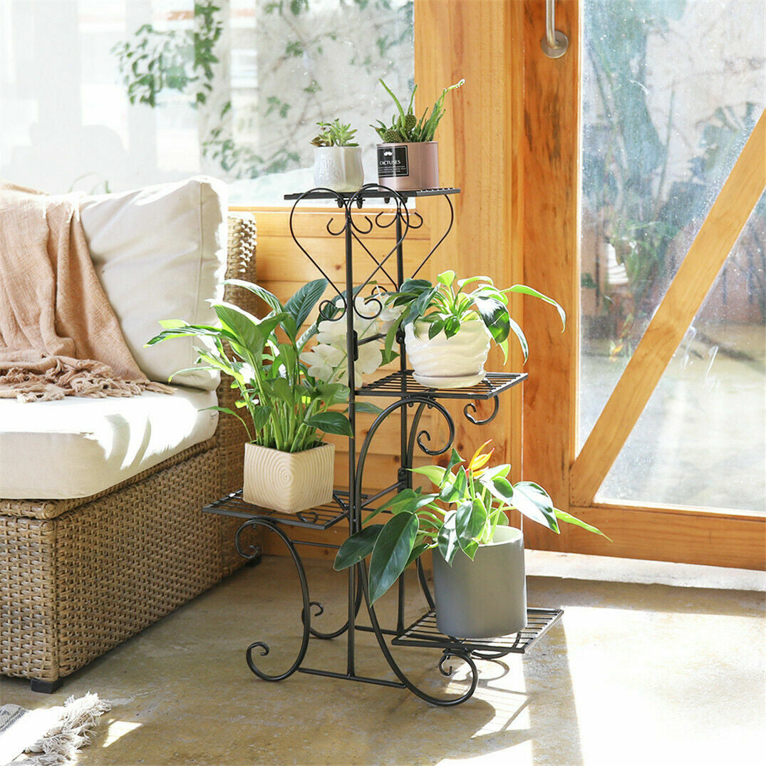 Thick Multi Tier Metal Plant Stand Display Bonsai Shelf Home Garden Patio Room
