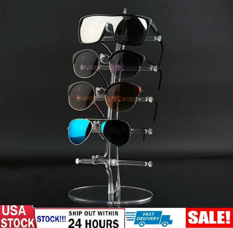 5 Layer Glasses Display Stand Acrylic Eyeglasses Rack Sunglasses Holder Storage