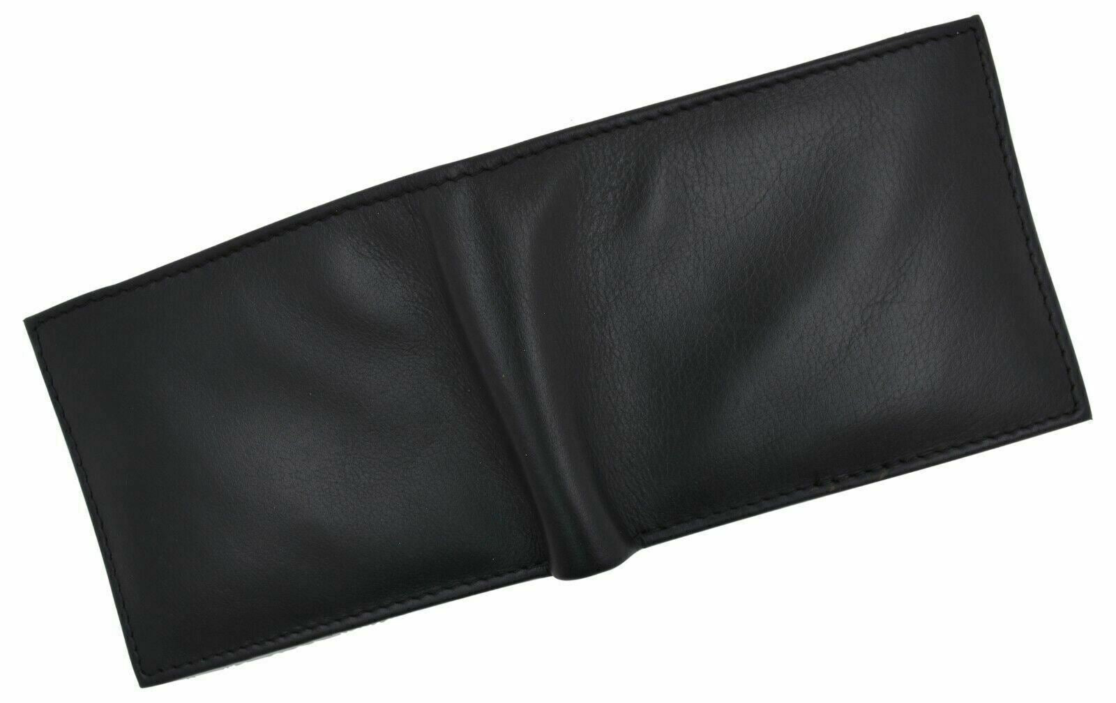 Genuine Leather Minimalist Bifold Wallets for Men RFID Blocking Slim Mens Wallet