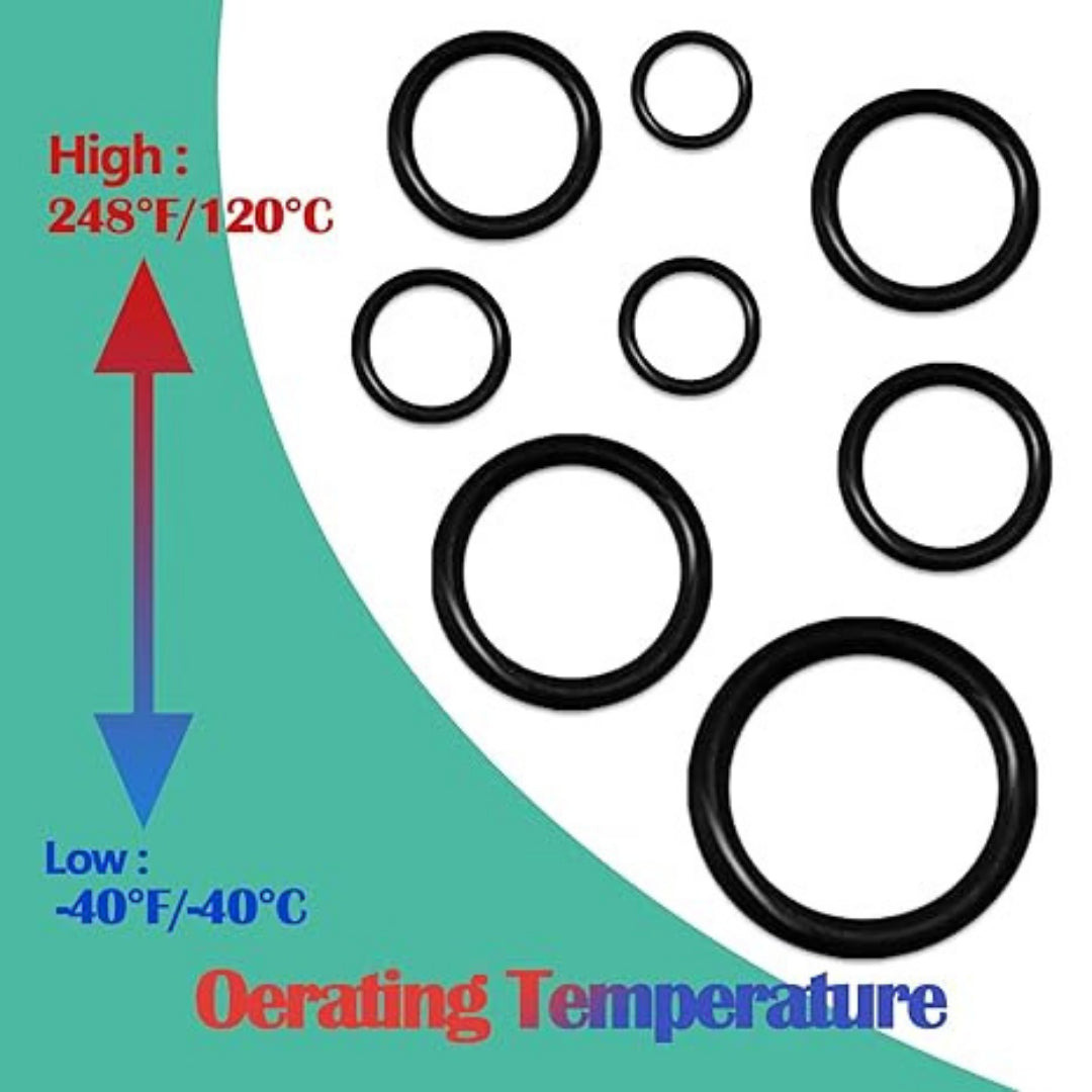 Nitrile Rubber O-Ring Kit 1020 PCS 20 Size Nitrile Rubber Oring Assortment Set for Car Auto Veh