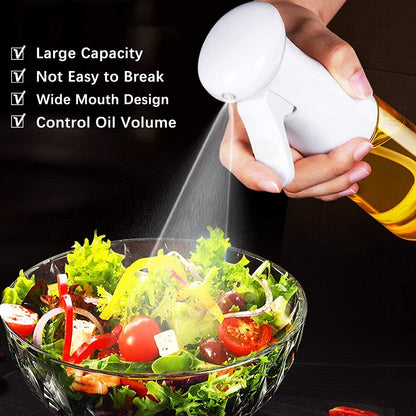 Oil Sprayer for Cooking Air Fryer Olive Oil Mister - BPA-Free PET Spray Bottle, 210ml Large Fan Mist, Easy Clean, Leak-Proof Design for Healthy Meals