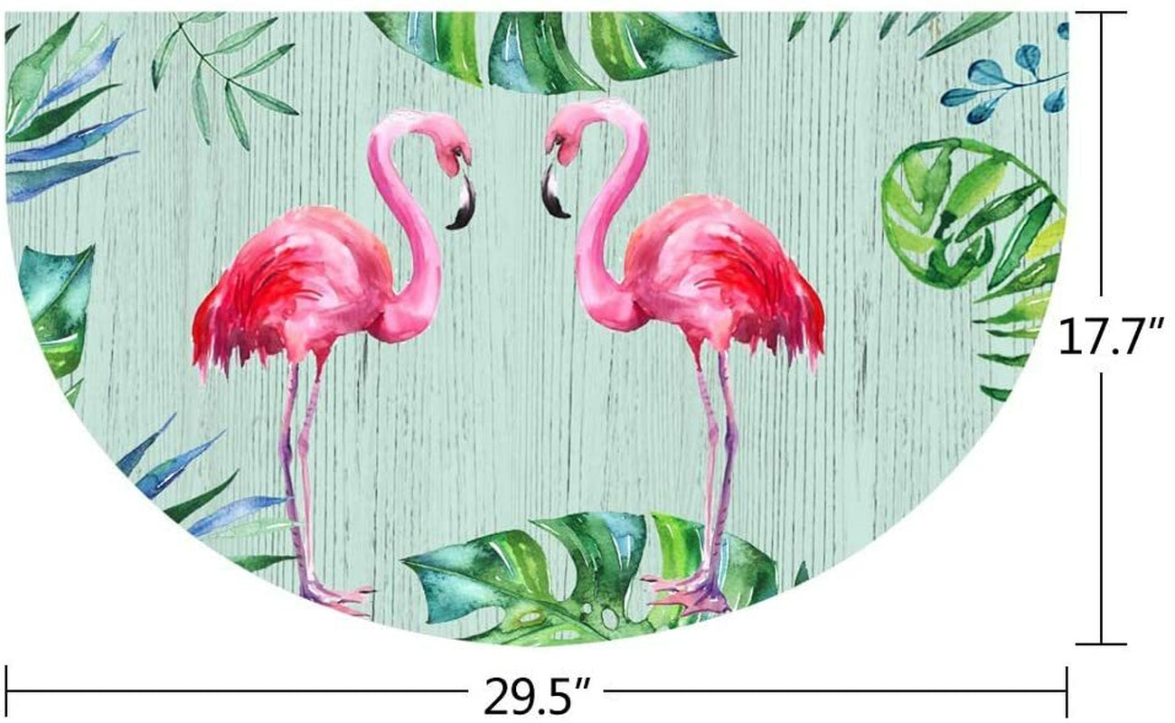 Half round Rubber Door Mat, Decorative Indoor Outdoor Non Slip Front Door Mat