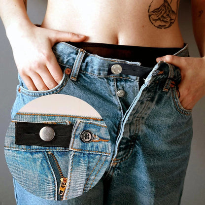10× Waist Extender Button Elastic for Jeans Pants Button Extender Women Men US