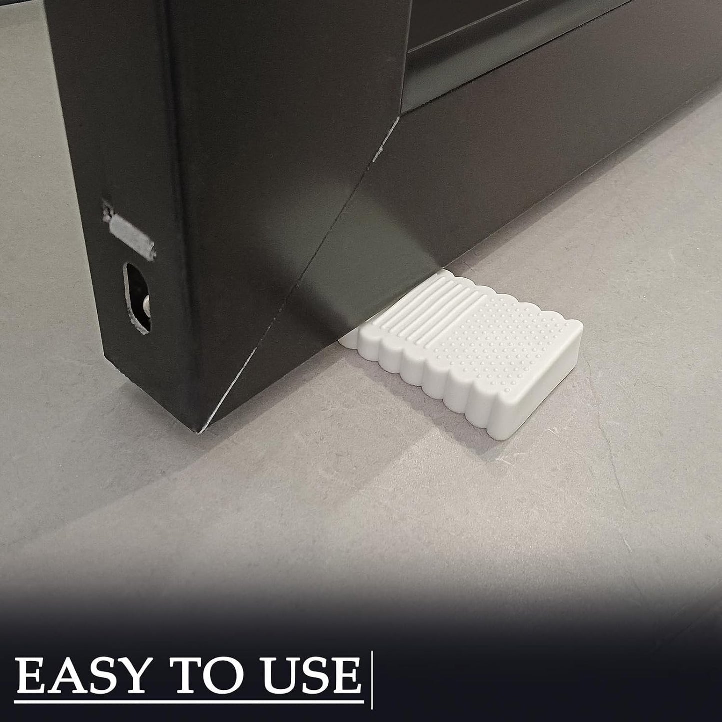 4 Pack Door Stoppers for Bottom of Door, Rubber Door Stopper Wedge