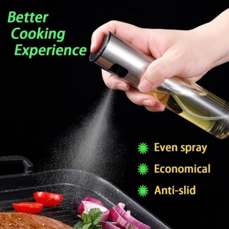 Olive Oil Sprayer Dispenser Mister for Cooking & BBQ - Glass Bottle for Oil, Vinegar, Soy Sauce, Salad, Grilling, Air Fryer & Frying - Easy to Use 