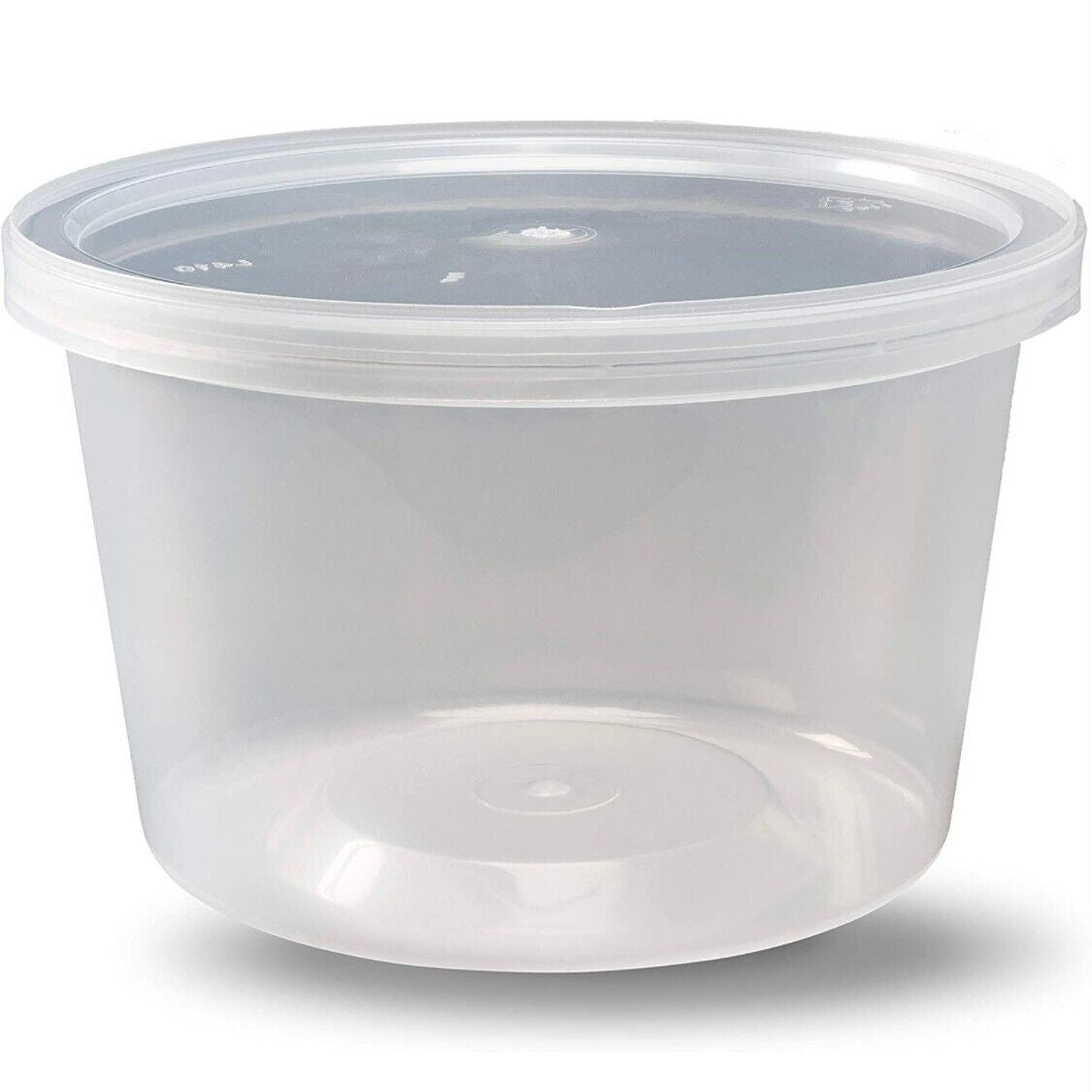 plastic cups lids round emma cham, Reusable 16 oz. Food Containers with Airtight Lids - BPA-Free, Leakproof, Kitchen Storage Utensils Sturdy