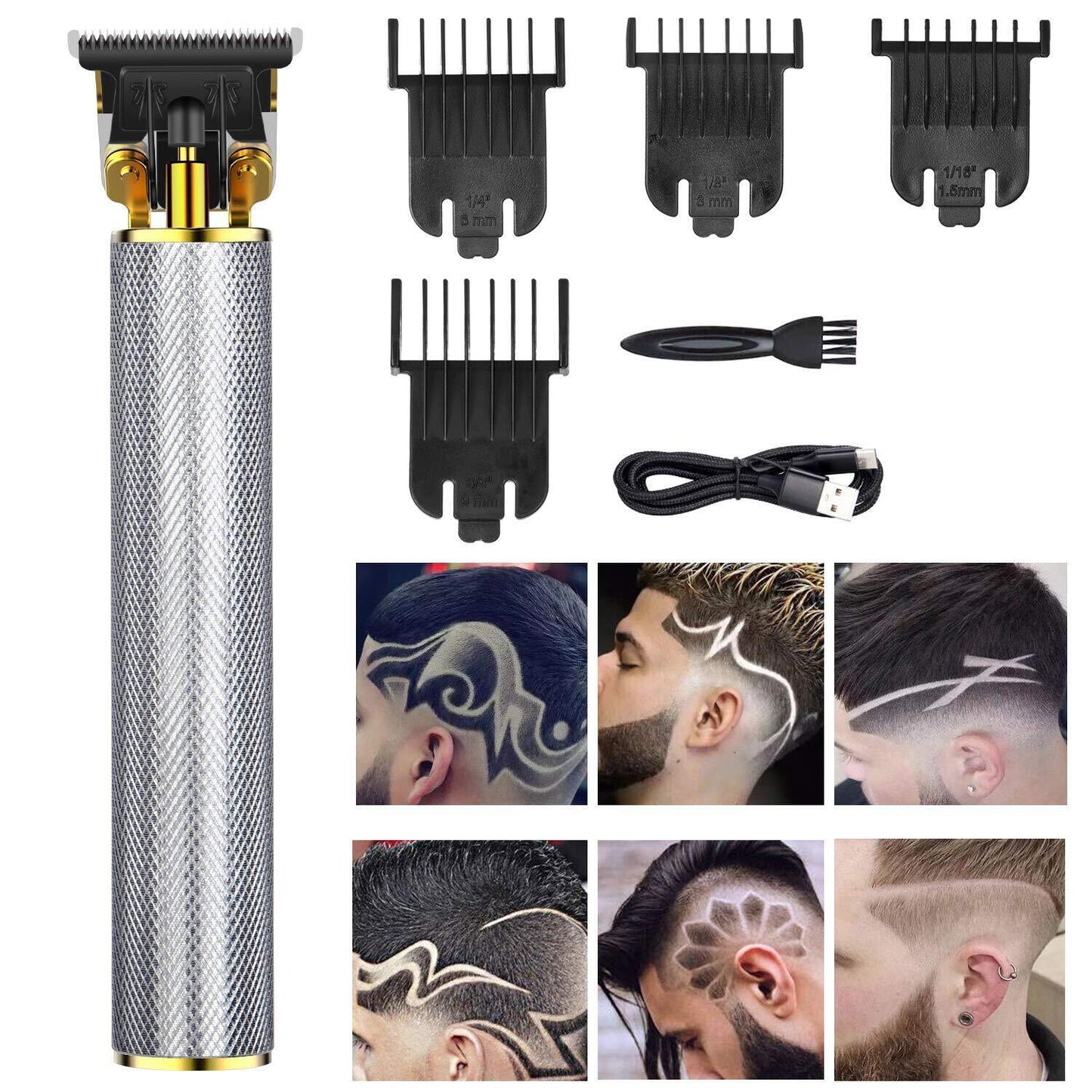 Barber Essential: Professional Cordless Hair Clippers & Beard Trimmer – Precision Shaver for Fades, Line-Ups & Home Cuts | TikTok Grooming Find
