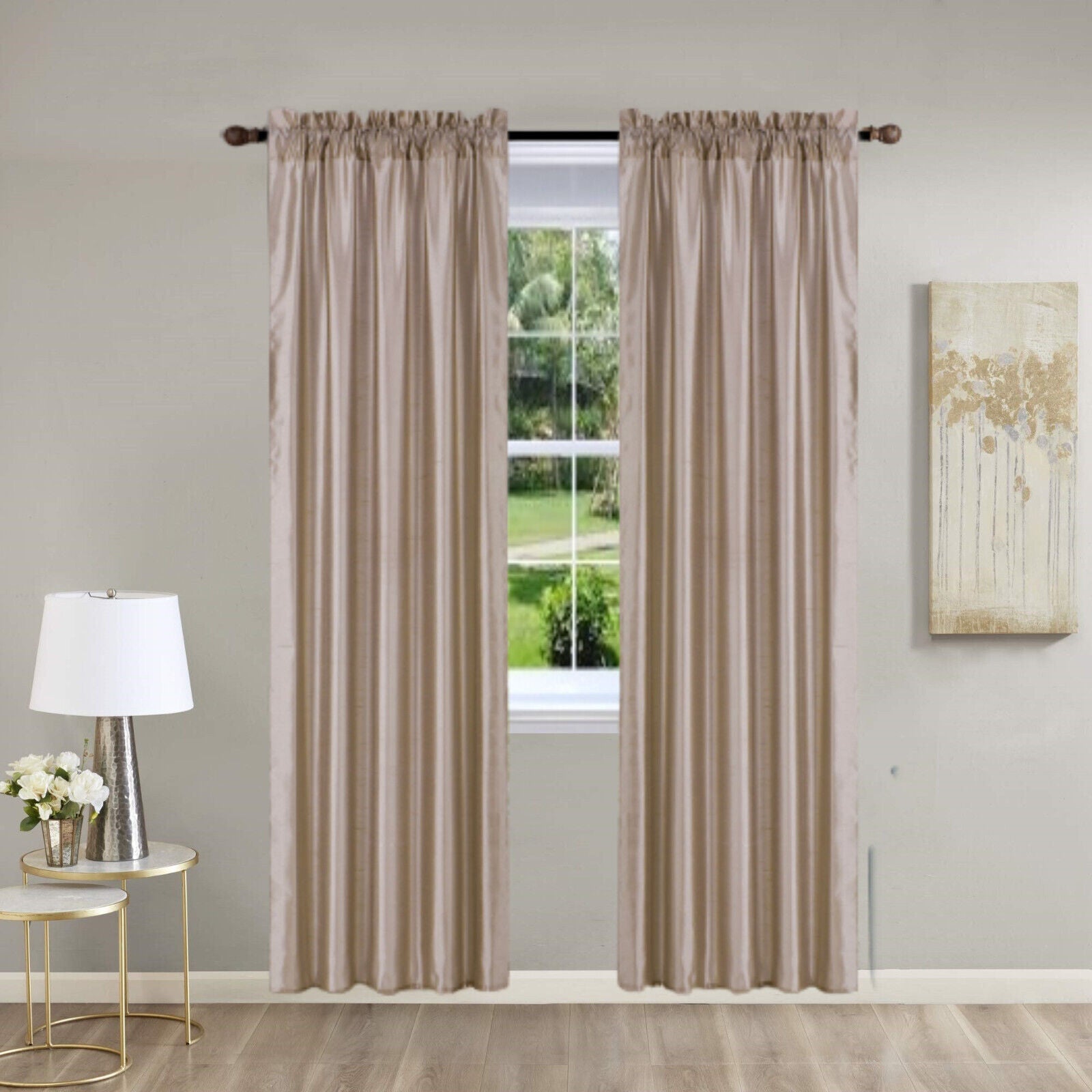 pinch pleat curtains, Unlined Rod Pocket Window Curtain Panels 2 Pack Sheer & Light, Fits 2” Rod, Home Decor Upgrade, 3 Sizes Available – Non-Blackout