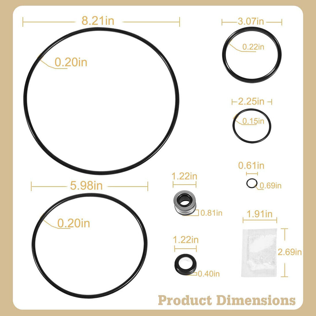 Pentair SuperFlo O-Ring Repair Kit Supermax 78 Pool Pump Gasket Seal O-Ring Rebuild Repair Kit