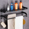 Bathroom Storage & Organization Must-Haves: 2-Tier Wall-Mounted Towel Rack Bar Rail Holder Shelf Tray
