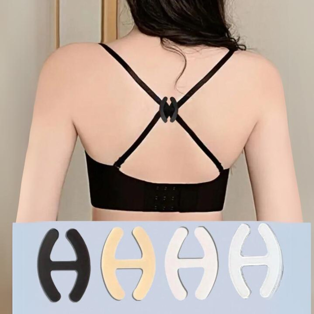 4 Piezas Mujeres Sujetador Correa Soporte Clips Para Espalda Corredora Antideslizante Sujetador Cruzado Espalda Clips
