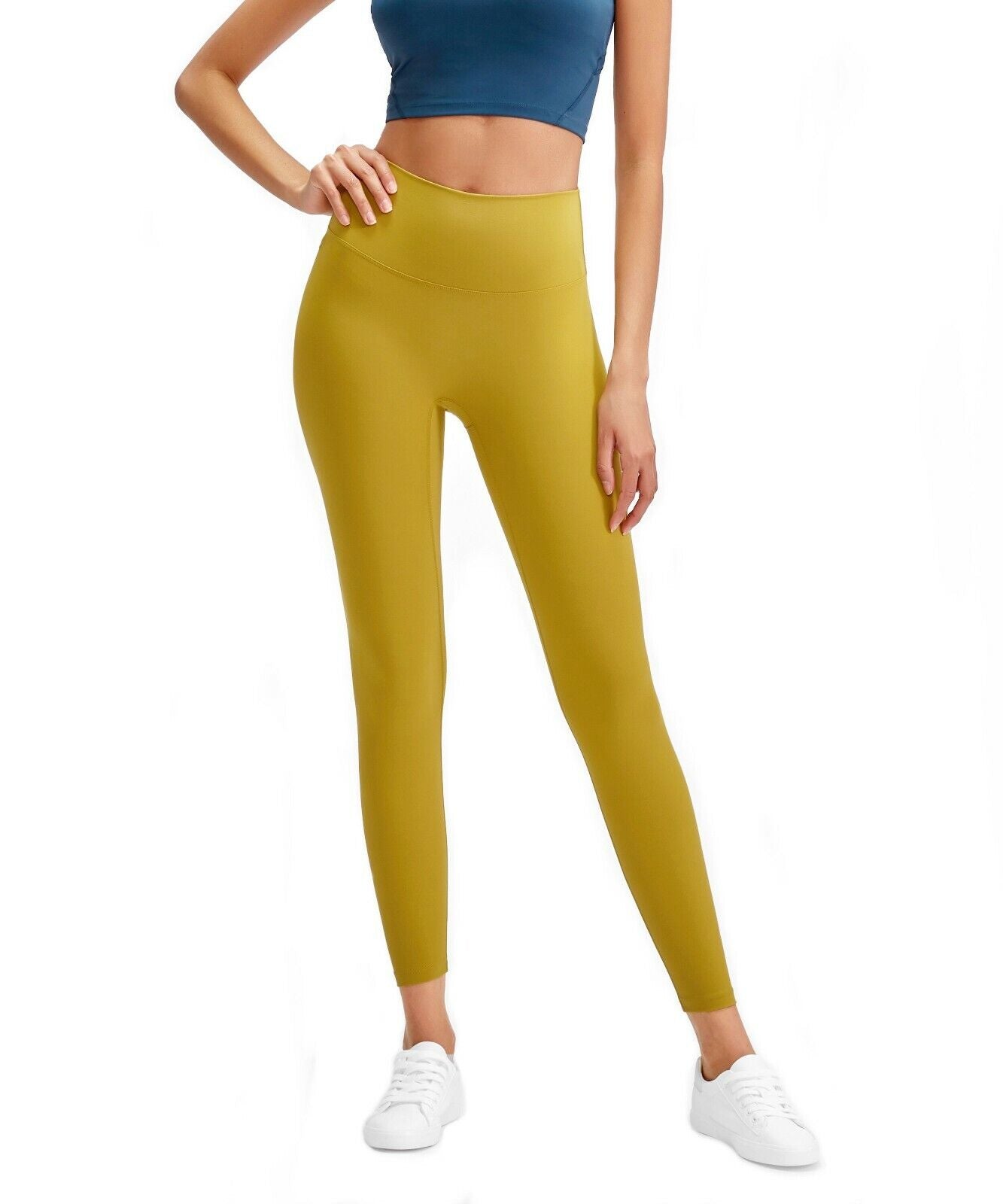 Ultra-Soft High Waisted Women’s Leggings - Seamless 7/8 Stretch Fit, Slim Tummy Control, Non-See-Through for Yoga, Sports, Everyday Comfort