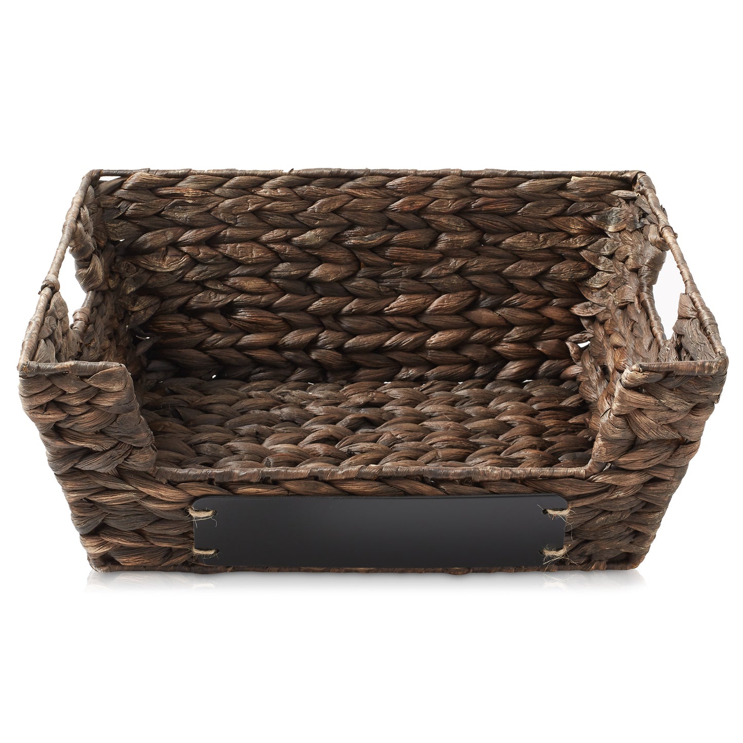 2Pk Wide Pantry Baskets, Hyacinth Wicker Kitchen Storage Bins for Shelves