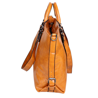 New Women Large PU Leather Tote Bag Commute Handbag Shoulder Satchel Bag Elegant