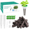 121PCS Indoor Hydroponic Garden Kit with Grow Sponges, Baskets, Domes & Labels for Fresh Herbs, Veggies & More, Easy to Use!