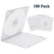 100 Pack Clear Slim CD/DVD Cases – Durable Poly Plastic Storage Box, Lightweight & Shatterproof for Disc Organization, Media Protection & Travel