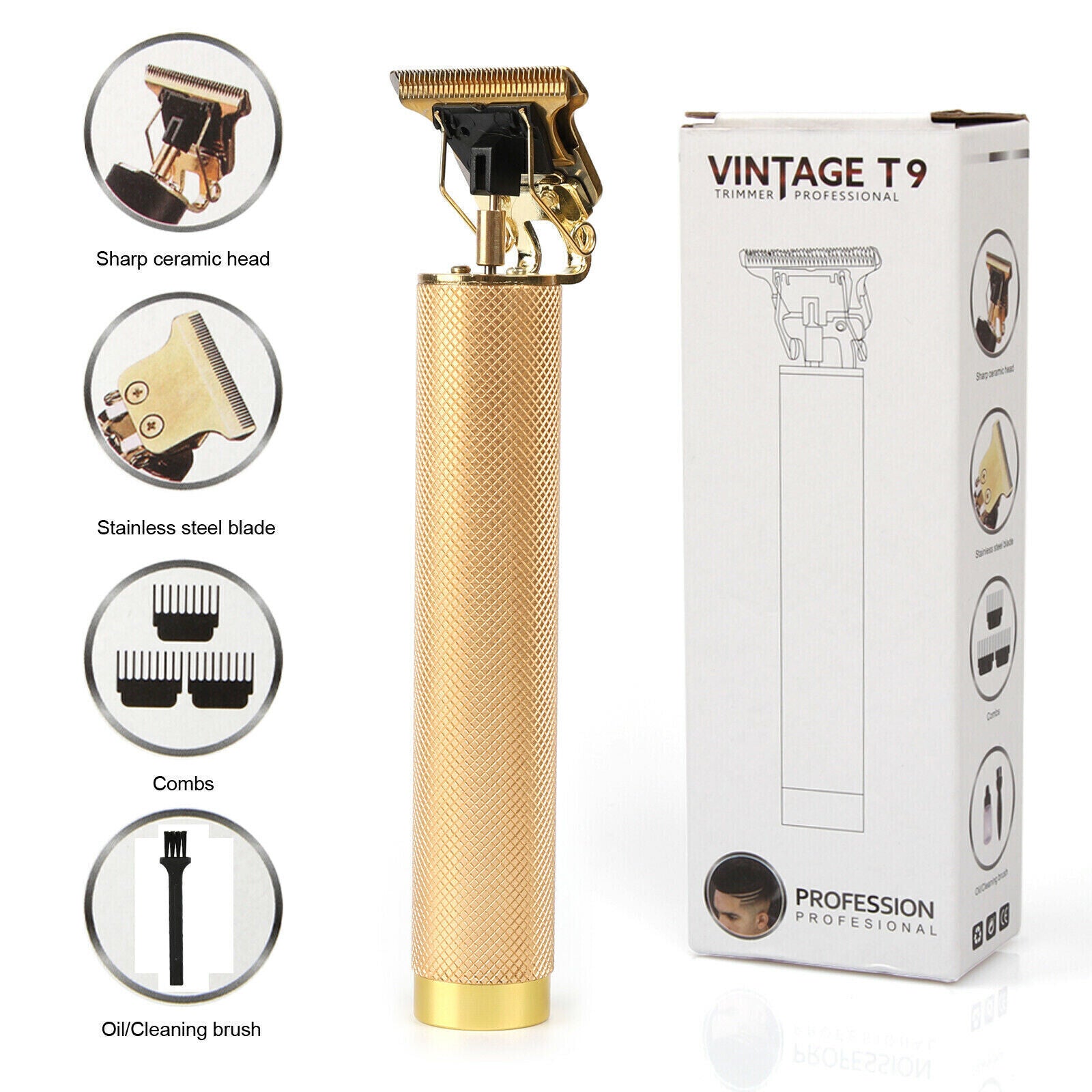 Barber Essential: Professional Cordless Hair Clippers & Beard Trimmer – Precision Shaver for Fades, Line-Ups & Home Cuts | TikTok Grooming Find