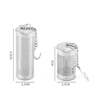 2 Pcs Stainless Steel Tea Infuser Strainer Set - Fine Mesh Ball with Chain Hook