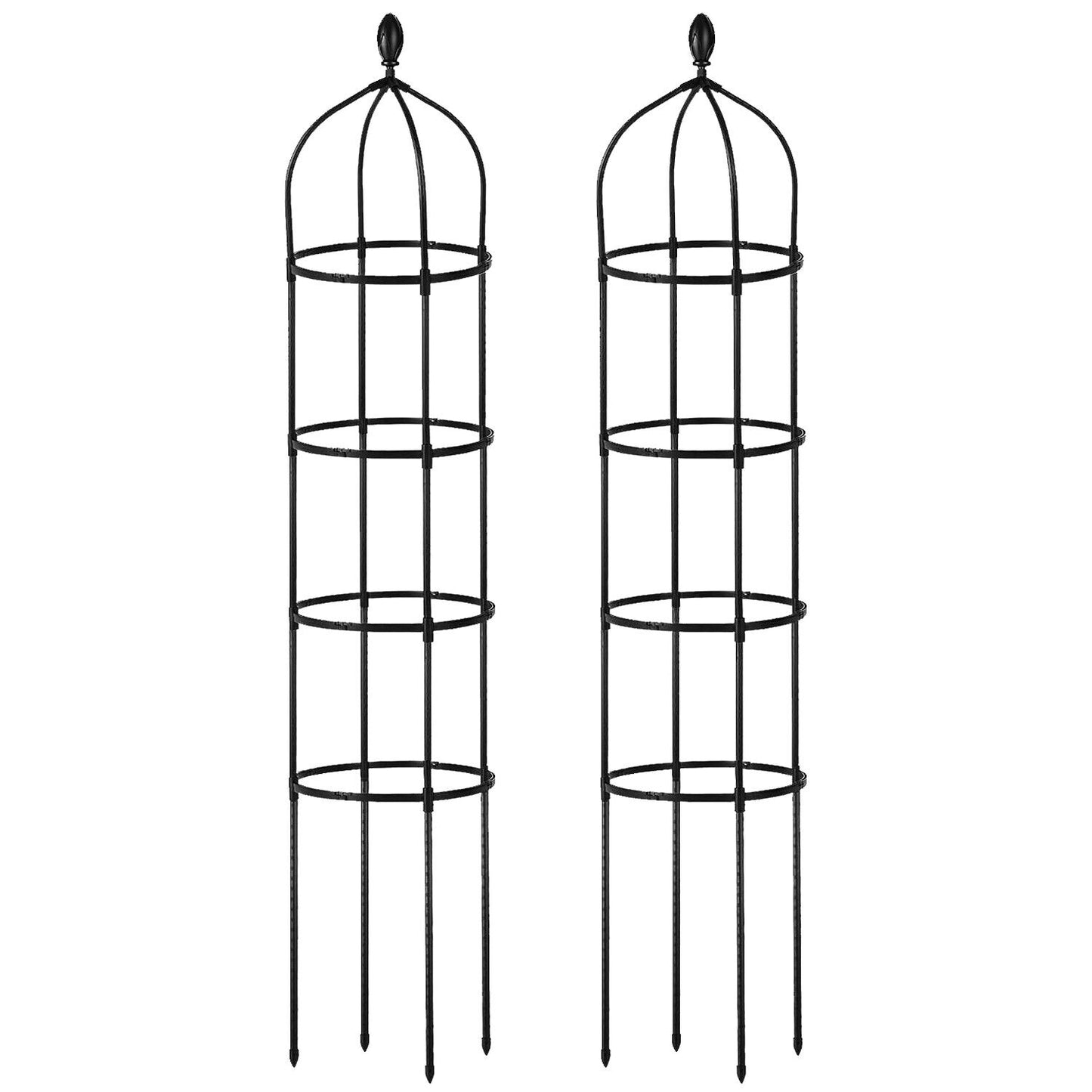 2Pack 6Ft Rustproof Garden Trellis for Potted Plants Climbing Vine Rose Clematis
